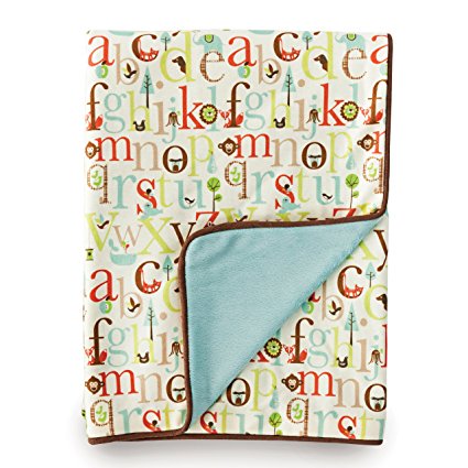 Skip Hop Reversible Plush Blanket, Alphabet Zoo