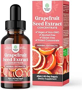 GSE Grapefruit Seed Extract Liquid - Super Concentrated Grapefruit Extract Rich in Bioflavonoids & Polyphenols for Digestive Health and Immune Support - Vegan Non-GMO & Alcohol-Free (60 Servings)