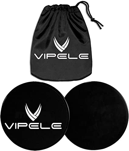 VIPELE Core Sliders. Dual Sided Use on Carpet or Hardwood Floors. Abdominal Exercise Equipment