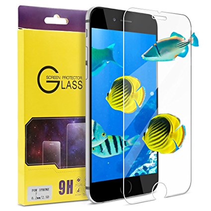 iPhone 7 Screen Protector, ATGOIN Tempered Glass [0.2mm, 2.5D][No Bubble] 9H Hardness Screen Protector Fit for Apple iPhone 7 & iPhone 6/6s 4.7" Clear
