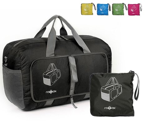 Raqpak Travel Duffel Bag Foldable for Gym or Luggage, Multiple Colors