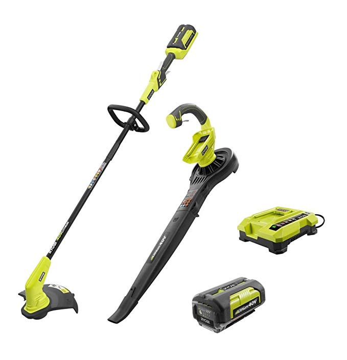 40-Volt Lithium-Ion Cordless String Trimmer and Blower/Sweeper Combo Kit (2-Tools) Includes Battery and Charger