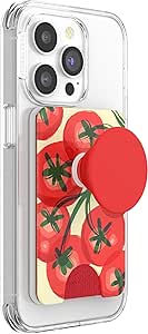 PopSockets Phone Wallet with Expanding Grip, Phone Card Holder, Wireless Charging Compatible, Wallet Compatible with MagSafe - Campari