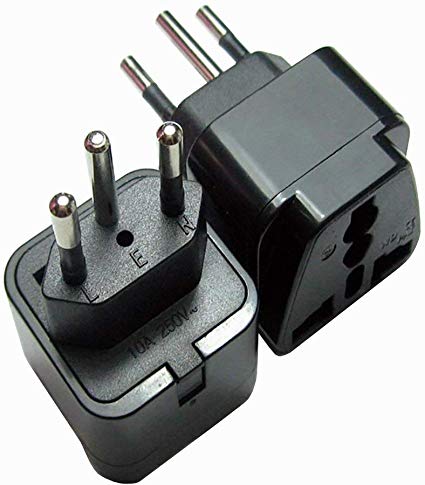 Switzerland Plug Adapter, Swiss Plug Adaptor – UK to Swiss Plug Adaptor. (Pack of 2)