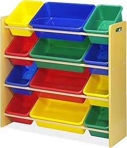 Whitmor Kids 12 Bin Organizer, Primary