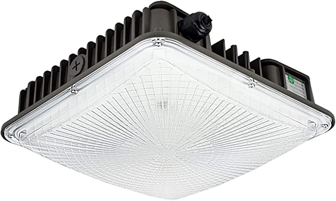 WYZM LED Canopy Light 70W, 8,450Lumens, 5500K Daylight, 400W HPS/HID Equivalent, NO Weather Proof,9.5" x 9.5",120V AC for Playground, Gym, Warehouse, Garage,Backyard