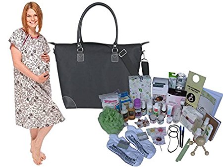 NATURAL AND ORGANIC: Posh Mama Prepacked Hospital Labor Bag and Hospital Labor Gown: A Special Gift For a Special Time: Baby Shower Gifts, Baby Registry