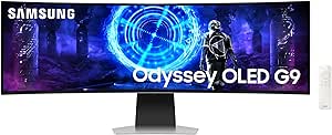 Samsung LS49DG954SUXXU Odyssey Smart OLED 49" Gaming Monitor - Glare Free, 5120x1440, Speakers, HDMI 2.1, 0.03ms, 240Hz, Full Smart Platform