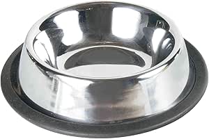 TRIXIE 2469 - Ciotola a Forma di Gatto, in Acciaio Inox e Gomma, 0,2 l, Diametro 11 cm