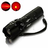 LingsFire Zoomable Scalable LED Flashlight T6 18650 Or AAA Battery Supported Flashlight 2000 Lumen T6 Tactical Torch Glim Lantern Red Light