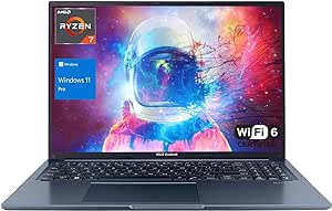 ASUS Business VivoBook 16 Laptop, 16” WUXGA (1920 x 1200) Screen, AMD Ryzen 7 5800HS, 32GB RAM, 1TB SSD, Webcam, HDMI, Wi-Fi 6, Windows 11 Pro, Blue