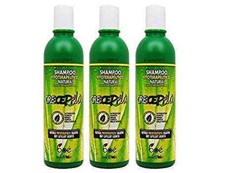 BOE Crece Pelo Natural Phitoterapeutic Shampoo for Capillary Growth 12.5 OZ (3 Pack)