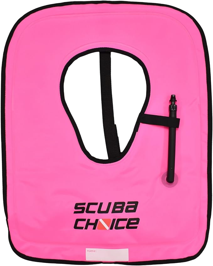 Scuba Choice Neon Pink Youth Snorkel Vest Print, w/Name Box, One Size (SCSV-07PK)