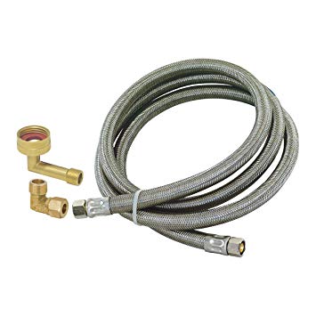 Eastman 41045 Stainless Steel Dishwasher Connector 3/8-Inch COMP, 6 Ft Length, Silver