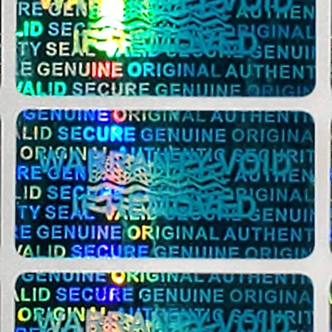 1000 Security Seal Hologram Tamper Evident Warranty Labels Stickers 15 mm x 30 mm- Dealimax Brand (Blue)