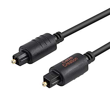 CableCreation 12FT Digital Fiber Optical Toslink Cable Gold Plated for Home Theater, Sound Bar, TV, PS4, Xbox, VD/CD player,Blu-ray players,Game console& More,Black