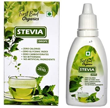 First Bud organics Stevia Drops Liquid - 20 ml | 400 servings | Keto Diet | Zero Glycemic Index