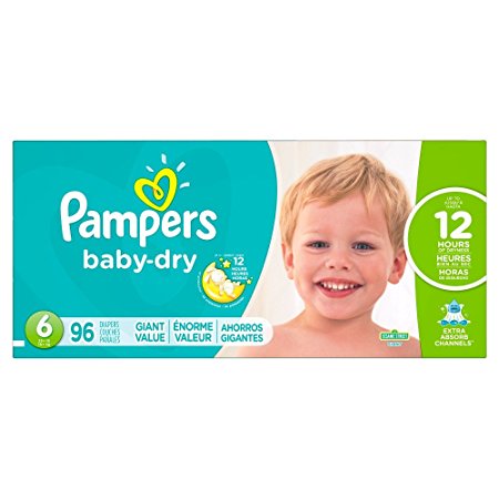 Pampers Baby Dry Diapers Size 6, 96 Count