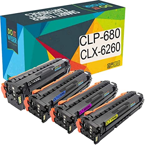 Do it wiser Compatible Toner Cartridge Replacement for Samsung CLT-K506L ELS CLT-C506L CLT-Y506L CLT-M506L CLP-680ND CLX-6260FW CLX-6260ND CLP-680DW CLX-6260FR (4-Pack)
