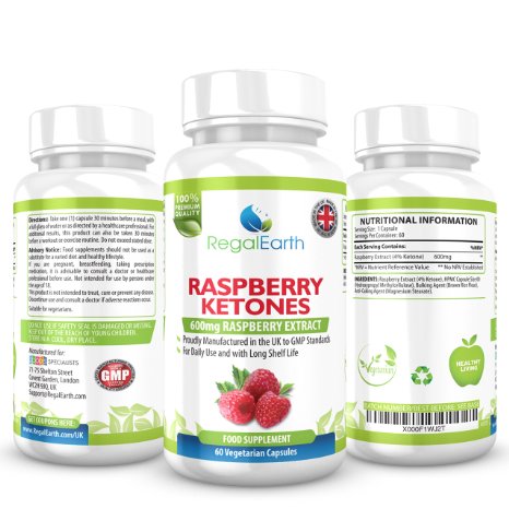 Raspberry Ketones Weight Loss Burn Fat Capsules 600mg Max Strength Pure Diet Pills For Men and Women - Alternative for Garcinia Cambogia - Promotes Healthy Digestive System - Natural Appetite Suppressant - Prevents Weight Gain - Fat Burner - Excellent Results When Combined With a Fitness Program or Cleanse Plus pills - Money Back Guarantee - 60 Vegetarian Capsules - MADE in The UK