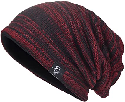 VECRY Mens Slouchy Knit Oversized Beanie Skull Caps Artistic Hats