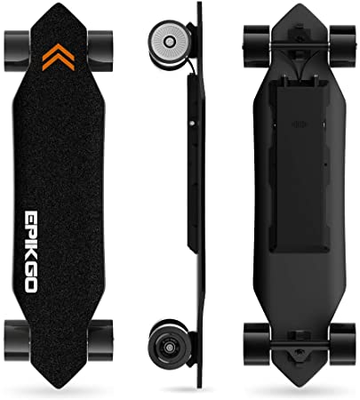 EPIKGO Electronic Skateboard with Dual-Motor Smart Skateboards [7 Ply Bamboo Board, Part No. [SS-K02]] - Portable Cruiser Longboard/Skate Board for Rider, Kids and Adults -Great for Outdoor