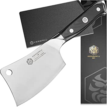 Kessaku 4.5-Inch Mini Cleaver - Dynasty Series - Forged ThyssenKrupp German High Carbon Stainless Steel - G10 Handle with Blade Guard
