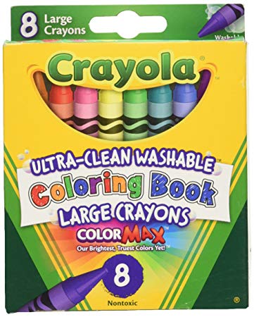 Crayola 52-3980 Coloring Book Washable Crayons-8/Pkg