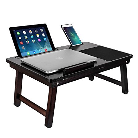 TopHomer Laptop Table Stand Portable Desk Mouse Bed Tray Sofa Breakfast Notebook Stand Reading Adjustable Foldable