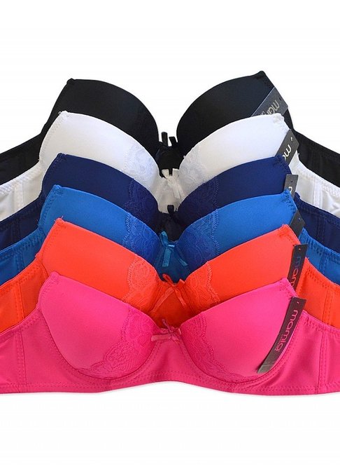MAMIA Women's Laced & Lace Trimmed Bras (Packs of 6) - Various Styles