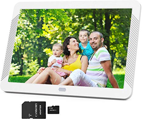 Camkory 1920x1080 Digital Picture Frame 8 Inch Widely IPS Screen Include 32GB SD Card, Photo Auto Rotation, Image Preview, Adjustable Brightness, Support Max 128GB USB Drive, SD, MMC, MS Card