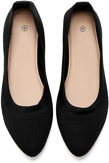 AOMAIS Women's Breathable Mesh Flats Shoes Fashion Ballet Flats Casual Slip On Shoes