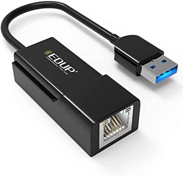 EDUP USB 3.0 to Ethernet Adapter, USB to 10/100/1000 Mbps Gigabit Ethernet LAN Network Adapter for Nintendo Switch Desktop PC Laptop Support Windows 10/8.1/8/7/Vista/XP/Mac OS X