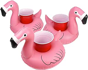 GoFloats Inflatable Pool and Hot Tub Drink Holders (3 Pack) (Choose - Unicorn, Flamingo, Palm Tree and More)