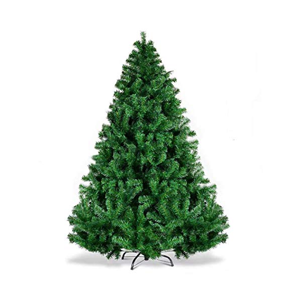 BonusAll 7ft Christmas Tree Premium Artificial Flocked Xmas Pine Holiday Decoration Green