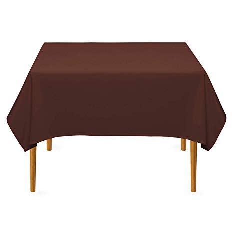 Lann's Linens - 54" Square Premium Tablecloth for Wedding/Banquet/Restaurant - Polyester Fabric Table Cloth - Chocolate Brown