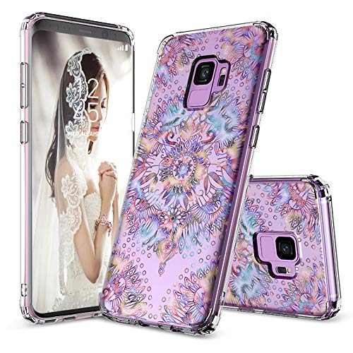 MOSNOVO Galaxy S9 Case, Galaxy S9 Clear Case, Ombre Mandala Clear Design Transparent Plastic Hard Back Case with TPU Bumper Protective Case Cover for Samsung Galaxy S9 (2018)