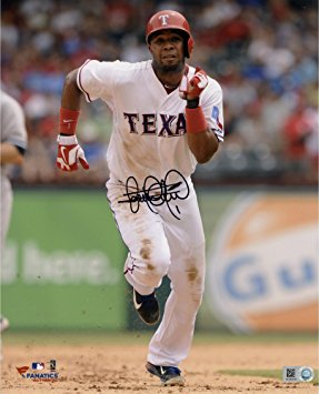 Elvis Andrus Texas Rangers Autographed 8" x 10" Running Face On Photograph - Autographed MLB Photos