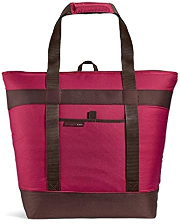 Rachael Ray 5061RR2579 H Jumbo ChillOut Thermal Tote Bag for Grocery Shopping, Transport Cold or Hot Food, Extra-Large Capacity, Insulated, Reusable, Burgundy, 22.5" X 8" X 17.5"