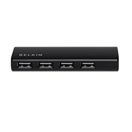 Belkin Ultra Slim 4 Port USB Powered Hub (UK Plug Power Supply)