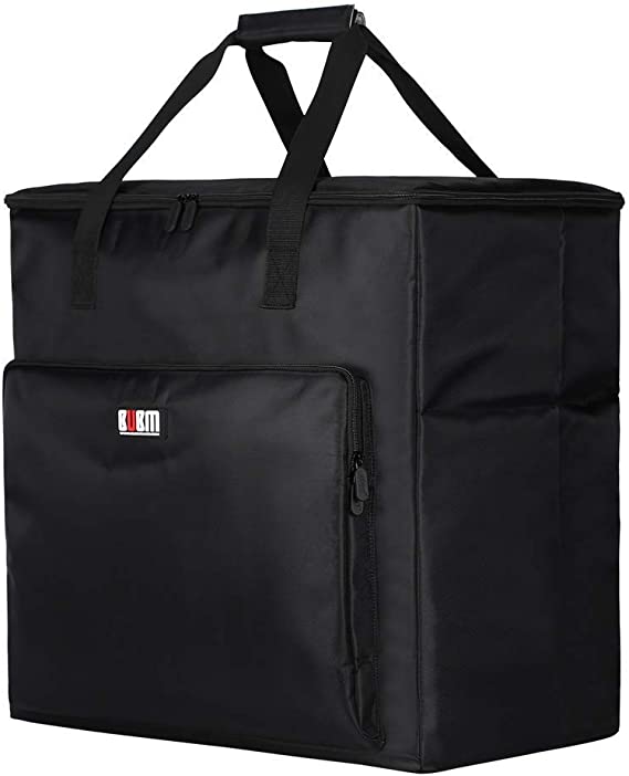 Hallart BUBM Desktop Computer Carrying Case, Padded Nylon Carry Tote Bag for Transporting Computer Tower PC Chassis,Monitor(Up to 24 inch),Keyboard,Cable and Mouse