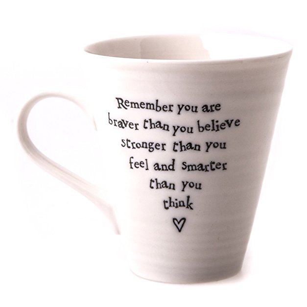 East of India Remember You Are Braver Than You Believe Porcelain Mug
