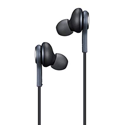 Earphones Headset Earbuds w/Mic Headphones for Samsung Galaxy S9 S8 S7 S8/S9 Plus Note 8 9 J7 Apple iPhone 8 X LG G6 G7 V40 V30 V20 Pixel 2 3 HTC U11 U12 Moto Z2 Z3 G6 E OnePlus 5 6 -By Moona (Black)