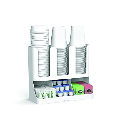 Mind Reader 'Flume' 6 Compartment Condiment & Cups Organizer, White