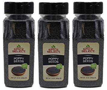 Spice Select Whole Poppy Seeds - 10 oz (Pack of 3 - Total of 1.87 LBS)