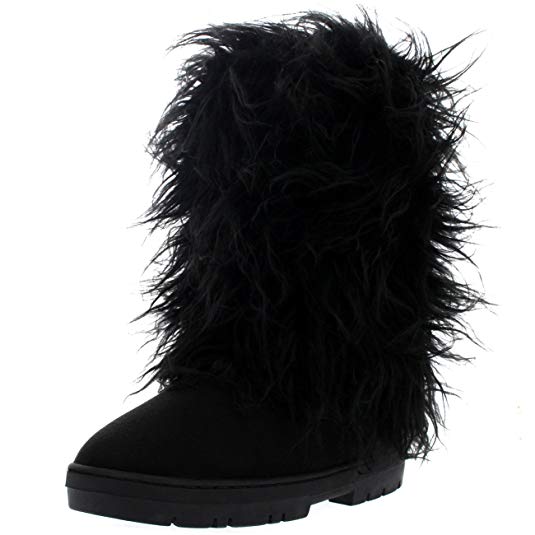 Holly Womens Long Covered Rain Winter Warm Tall Snow Boots