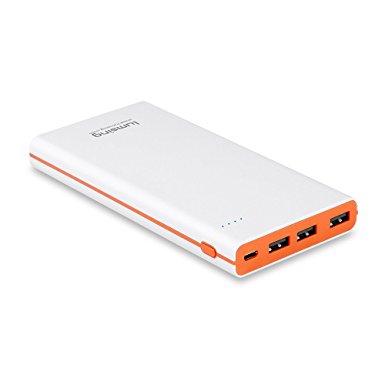 Lumsing 15000mAh Portable Charger 3-Port External Battery Power Bank (White)