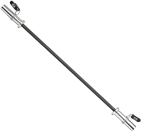 DTX Fitness Black & Chrome 6ft Olympic Barbell Weight Bar