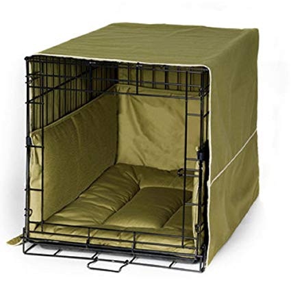 Pet Dreams New Double Door 3 Piece Crate Bedding Set. The Original Crate Cover, Crate PAD and Bumper JUST GOT Better! Fits Midwest Crate