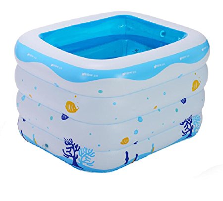 Fairy Baby Sea Swim Center Safety Inflatable Kiddie Pool,Blue
